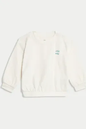 Marks & Spencer Girls Pure Cotton Applique Sweatshirt (0-3 Yrs)
