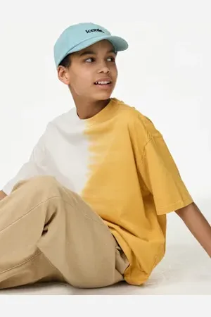 Marks & Spencer Boys Pure Cotton Ombre T-Shirt (6-16 Yrs)