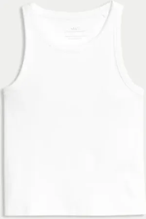Marks & Spencer Girls Cotton Rich Ribbed Vest (2-16 Yrs)