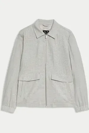 Autograph Mens Italian Linen Miracle™ Bomber Jacket