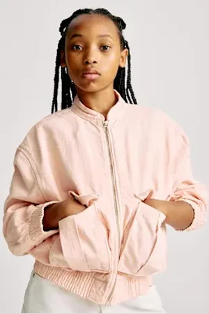Marks & Spencer Girls Denim Bomber Jacket (6-16 Yrs)
