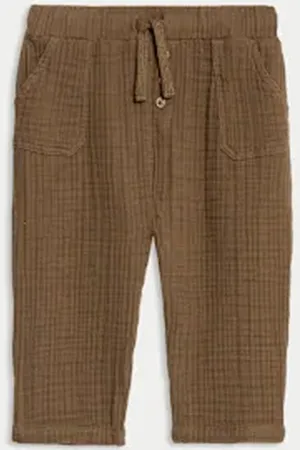 Marks & Spencer Boys Pure Cotton Double Cloth Trousers (0-6 Yrs)