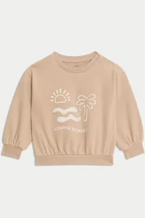 Marks & Spencer Boys Cotton Rich Slogan Sweatshirt (0-36 Mths)
