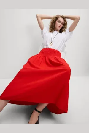 Marks & Spencer Womens Linen Rich Maxi A-Line Skirt