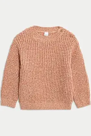 Marks & Spencer Boys Pure Cotton Open Knit Jumper (0-3 Yrs)
