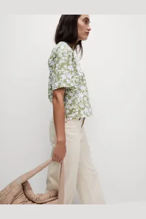 Marks & Spencer Womens Pure Cotton Floral T-Shirt