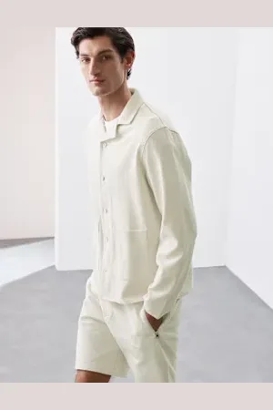 Autograph Mens Pure Cotton Waffle Overshirt