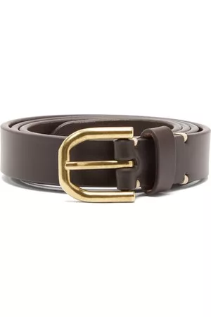 Raey Slim Bridle-leather Belt - Mens