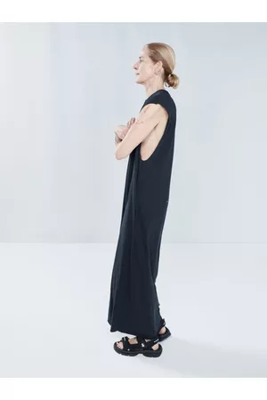 Raey Women Maxi Dresses - Sleeveless Recycled-yarn Maxi T-shirt Dress - Womens - Black