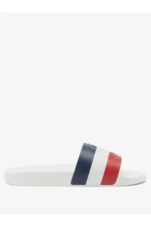 Moncler Basile Striped Rubber Slides - Mens