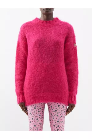 3 Moncler Grenoble Logo-patch Mohair-blend Sweater - Womens