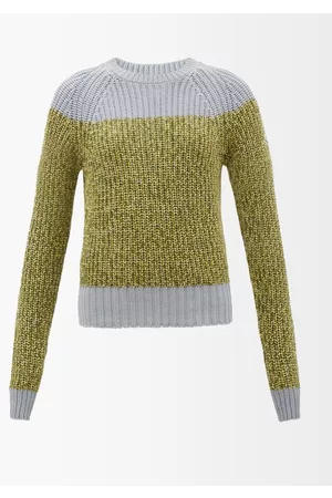 Moncler Colour-block Cotton Crewneck Sweater - Womens - Multi
