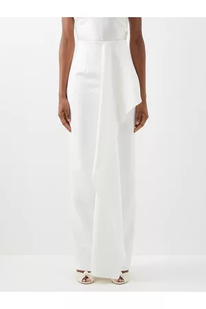 Roksanda Korresia Waterfall Crepe Maxi Skirt - Womens - Ivory