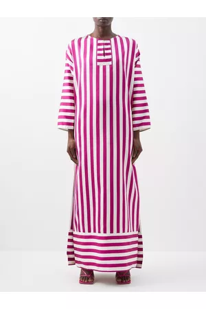 ‎Taller Marmo‎ Marella Striped-faille Maxi Tunic - Womens - Ivory