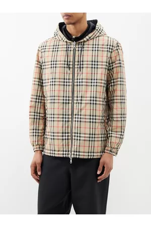 Burberry Men Jackets - Stretton Reversible Vintage-check Hooded Jacket - Mens - Beige