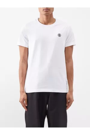Burberry Men T-Shirts - Tb-logo Cotton-jersey T-shirt - Mens - White