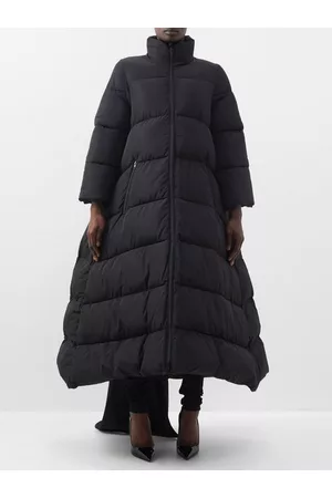 Balenciaga Bow-appliqué Quilted Technical-shell Coat - Womens