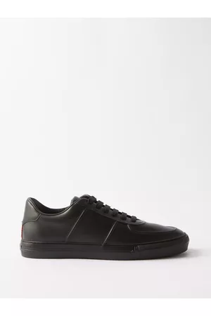 Moncler Men Sneakers - Neue York Leather Trainers - Mens - Black