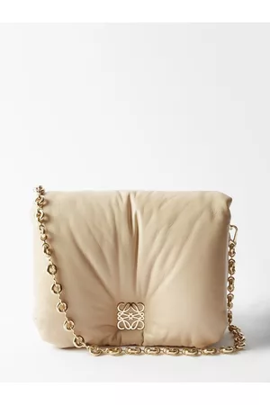 Loewe Goya Padded-leather Shoulder Bag - Womens - Beige