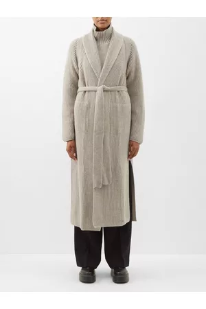 LE KASHA Valence Belted Organic-cashmere Coat - Womens - Light Brown