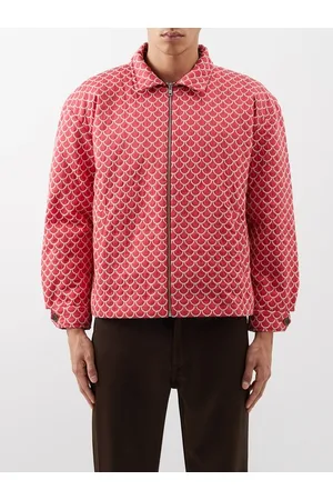 Society Club Wool Blouson Jacket in Red - Bode