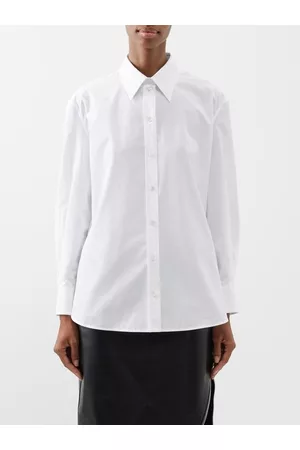 Alexander McQueen Women Shirts - Cotton-poplin Shirt - Womens - White