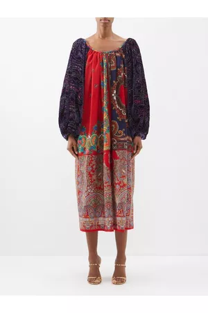 Rianna + Nina Souzani Embroidered Vintage-silk Dress - Womens - Multi