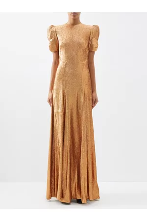 The Vampire's Wife Women Evening Dresses & Gowns - The American Bow-trimmed Lamé Gown - Womens - Bronze