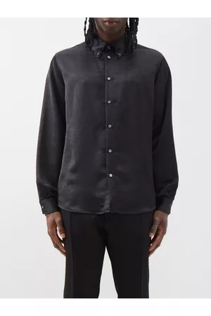 Maison Margiela Men Shirts - Wrinkled Satin Shirt - Mens - Black