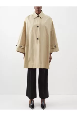 Toteme Women Coats - Cotton-blend Gabardine Car Coat - Womens - Light Beige