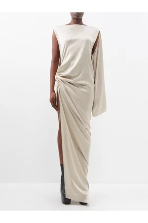 Rick Owens Women Evening Dresses - Edfu Silk-charmeuse Gown - Womens - Natural