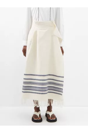 Max Mara Targa Skirt - Womens - Ecru
