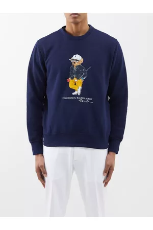 Ralph Lauren Men Sweatshirts - Polo Bear-print Cotton-blend Sweatshirt - Mens - Paladium