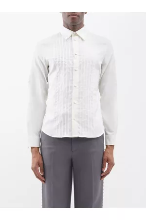 Gucci Men Shirts - Pintucked Cotton Shirt - Mens - Ivory