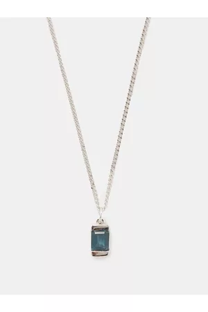 MIANSAI Men Necklaces - Valor Topaz & Sterling Silver Necklace - Mens - Blue