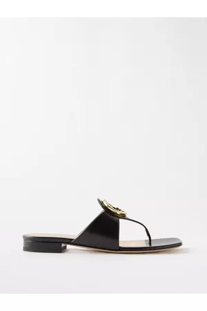 Gucci Women Leather Sandals - Blondie Leather Sandals - Womens - Black