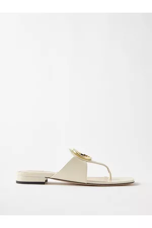 Gucci Women Leather Sandals - Blondie Leather Sandals - Womens - White