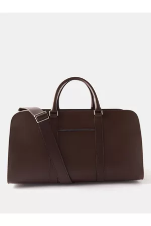 Carl Friedrik Men Travel Bags - Palissy Leather Holdall - Mens - Dark Brown