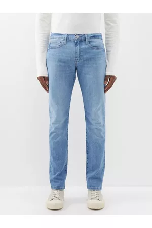 Frame Men Slim Jeans - L'homme Organic-cotton Blend Slim-leg Jeans - Mens - Blue