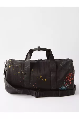 Paul Smith Men Travel Bags - Splattered Logo-print Recycled-nylon Holdall - Mens - Black Multi