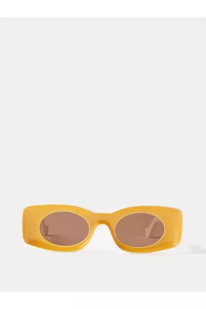 Loewe Men Square Sunglasses - X Paula's Ibiza Original Square Acetate Sunglasses - Mens - White Yellow