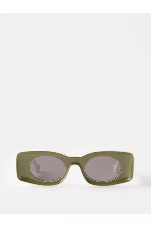 Loewe Men Square Sunglasses - X Paula's Ibiza Original Square Acetate Sunglasses - Mens - White Green