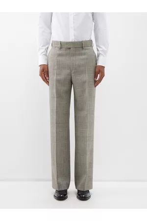 Ben Cobb X Tiger Of Sweden Men Suit Pants - Sedara Prince Of Wales-check Suit Trousers - Mens - Grey Multi