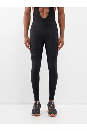 pedla Men Sports Leggings - Superfleece Bib Tights - Mens - Black