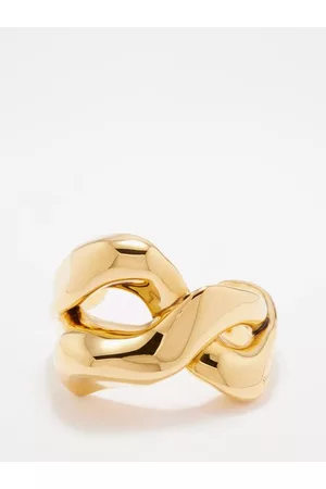 Alexander McQueen Women Bracelets - Twisted Cuff - Womens - Yellow Gold