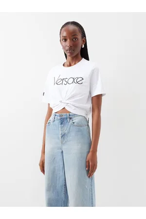 Versace Jeans Couture Logo-Underband Cropped Top - ShopStyle