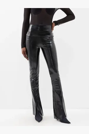 Pernille Faux Leather Pants - Burgundy