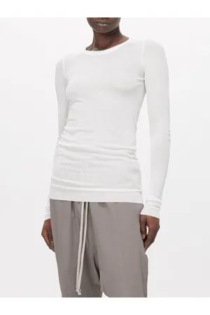 Rick Owens Long-Sleeve Fitted Crop Rib T-Shirt - Bergdorf Goodman