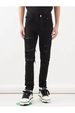 Amiri 15cm Mx2 Leather Jeans in Black for Men