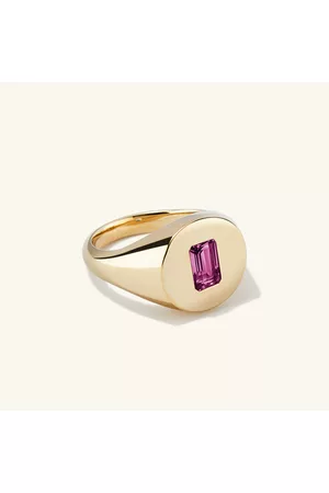 Mejuri Women Rings - Signet Pinky Ring Rhodolite